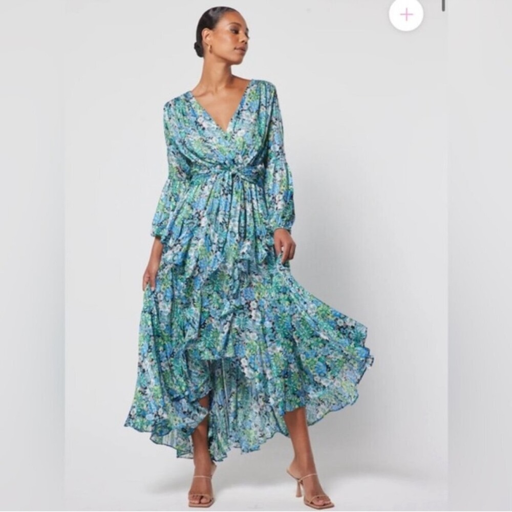 Elliatt Blue Asymmetrical Wrap Dress